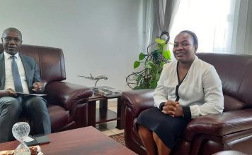 Gabon: Pierre Moïse Mba devise avec Nadine Anato Directrice générale de l’ANAC